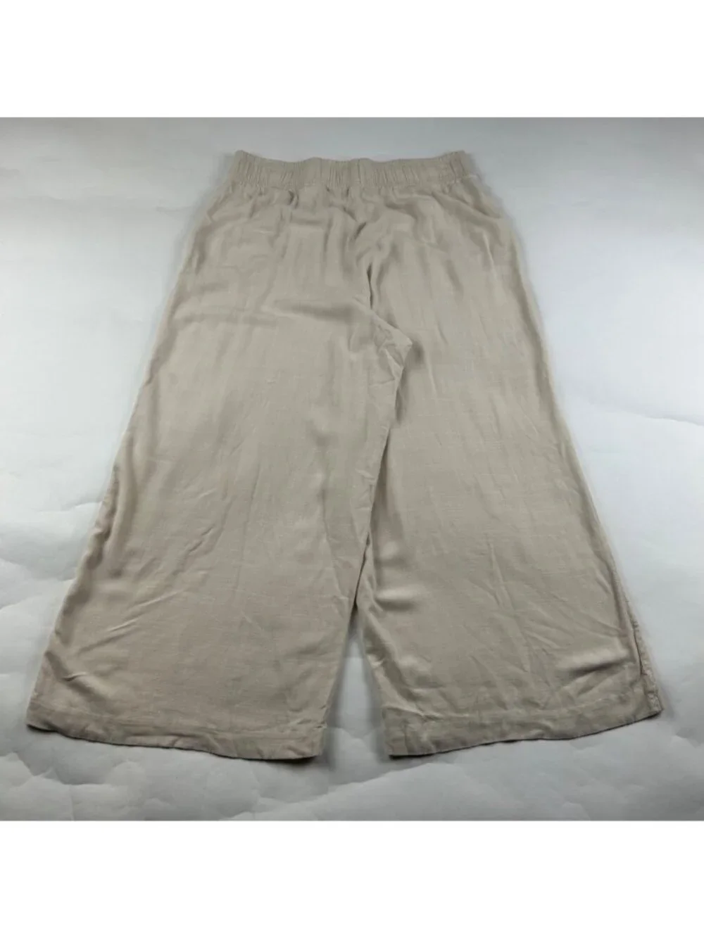 H&M Flax Linen Blend Ultra Soft Wide Leg Capri Pant M